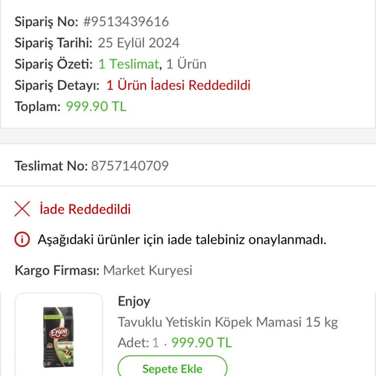 Ürün Gelmedi, İade Yapılmıyor: Trendyol GO ve Carrefour SA İletişimsizliği