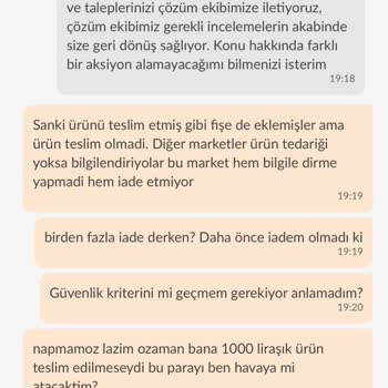 Eksik Ürün ve İade Sorunu: Müşteri Memnuniyeti Göz Ardı Edildi