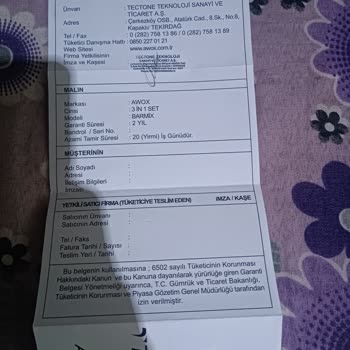 Awox Blender Seti İlk Kullanımda Motor Yandı