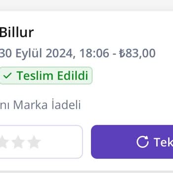 Getir Su Siparişim Teslim Edilmedi ve İade Alamadım
