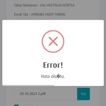 Ayrılma Talep Formu Yüklenmiyor - Şikayetvar
