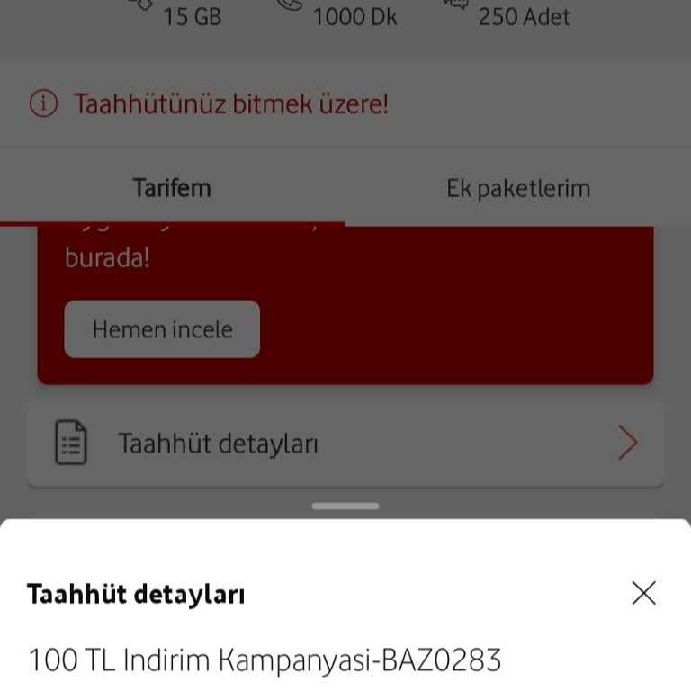 Yanlış Bilgi ve Fahiş Ücretle Vodafone Tarife Değişikliği