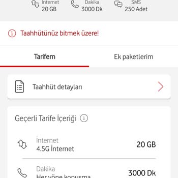 Vodafone Faturama Yansıtılan Ek Masraflar