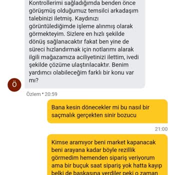 Teslim Edilmeyen Sipariş ve İade Sorunu