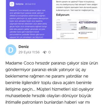 Madame Coco'dan Paramı Geri Alamıyorum!