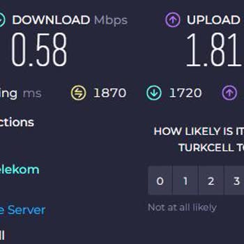 Turkcell İnternet Hızında Büyük Düşüş