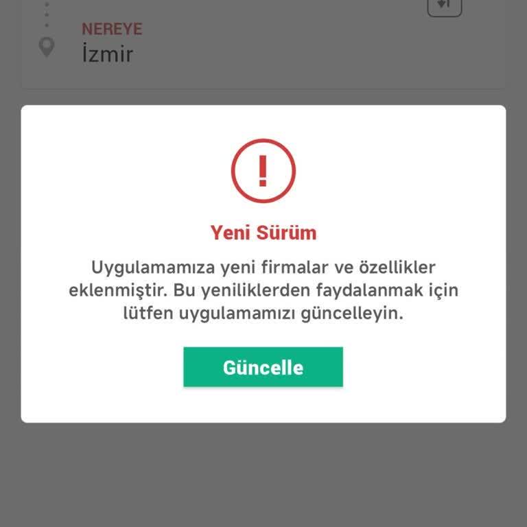 Obilet Güncelleme Sorunu: Acil Yardım Bekliyorum!