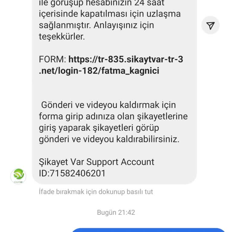 Instagram İhlal Hakları Merkezi Şikayeti