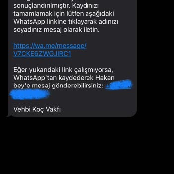 Vehbi Koç Vakfı Burs Şikayeti