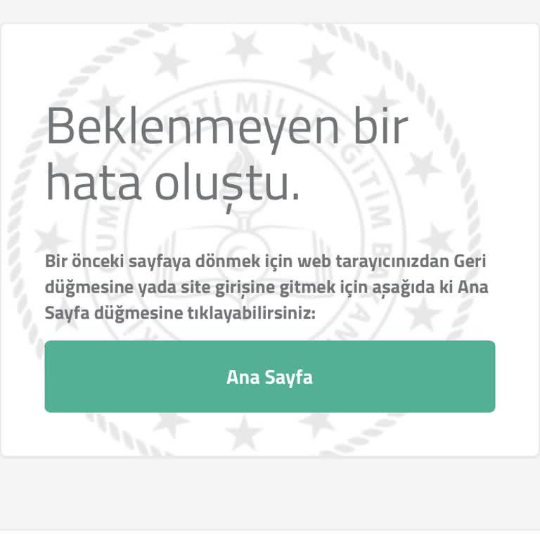 Sistem Hatası Nedeniyle Randevu Alamıyorum