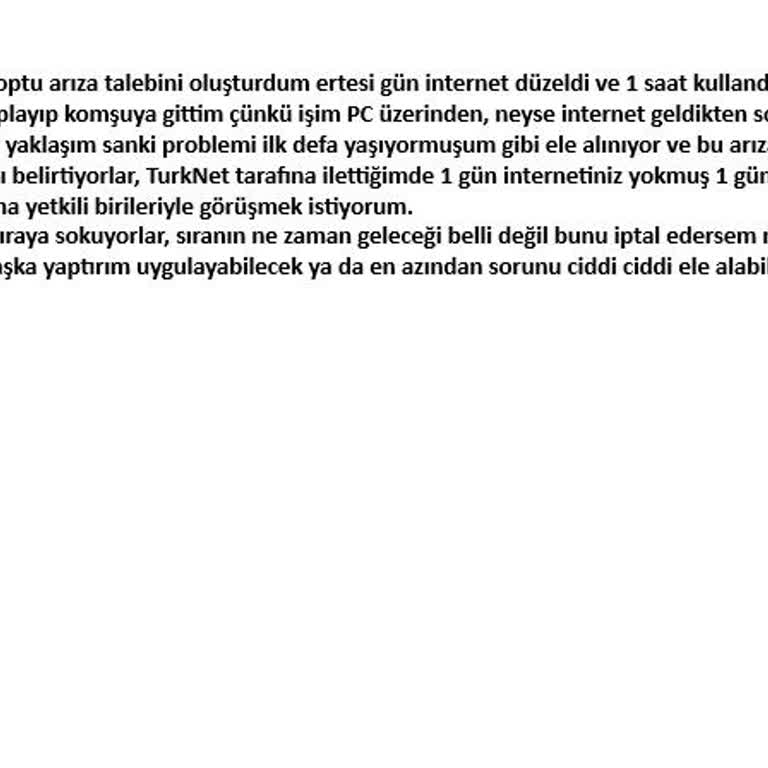 TurkNet Kullanıcısının İnternet Çilesi