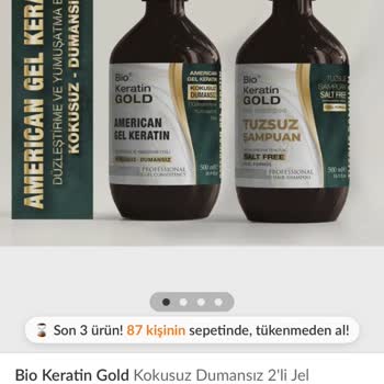 Alerji Hastasına Uygun Olmayan Ürün: Bio Keratin