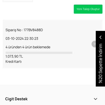 Cigit Mağazasında Sipariş İptal Sorunu