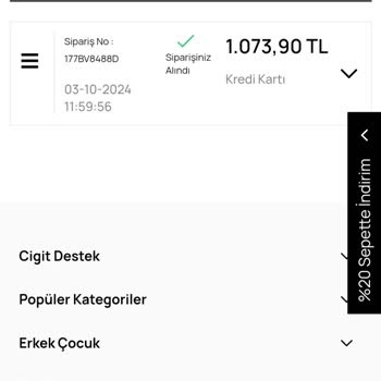 Cigit Mağazasında Sipariş İptal Sorunu
