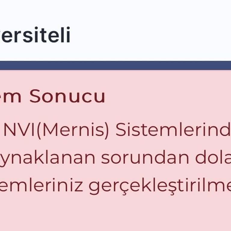 İBB Burs Başvurusunda Mernis Hatası