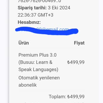 Busuu Üyeliği İçin İzinsiz Ücret Çekimi ve İade Talebi