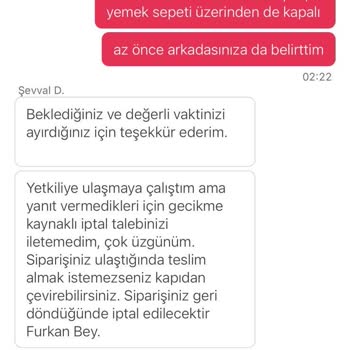 Gece Yarısı Siparişim Gelmedi, Para İademi İstiyorum!