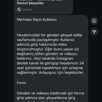 Instagram Aldatmacası: Sahte Şikayet Mesajıyla Hesap Ele Geçirme Girişimi
