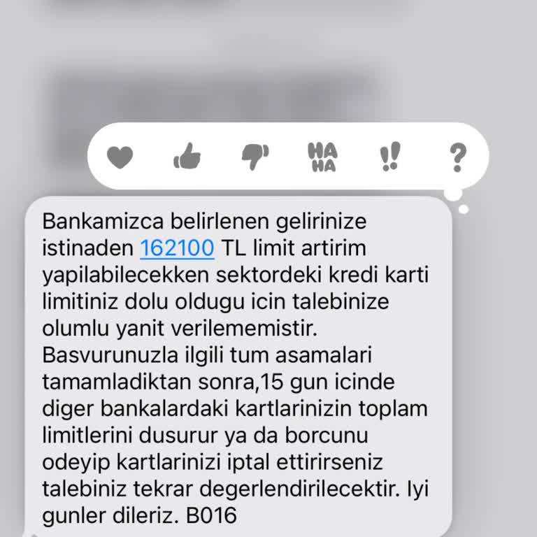 Kredi Kartı Limit Artışı Talebine Sürekli Red