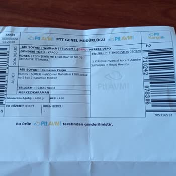 Eksik Ürün Teslimatı: 3D Paspas Nerede?