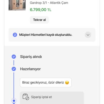 Hepsiburada'dan Beklenen Dolap Teslim Edilmedi