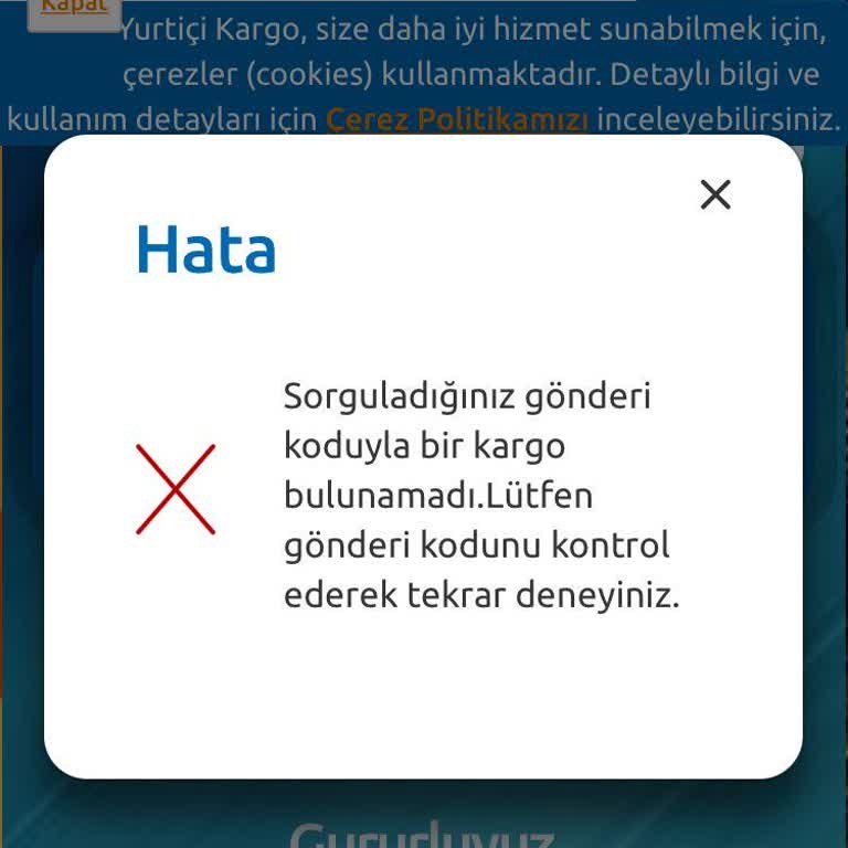 Yurtiçi Kargo Gönderi Takip Koduyla İlgili Sorun Yaşıyorum