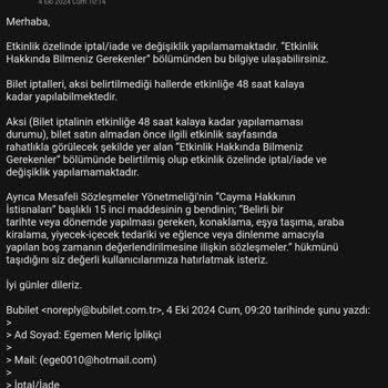 Bilet İptali Mağduriyeti: Ulaşım ve İş Problemi