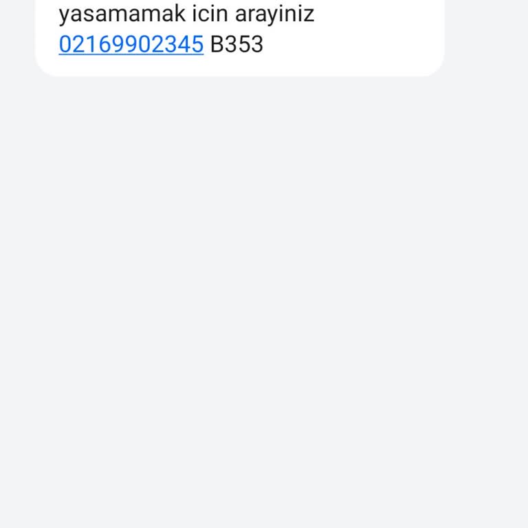 Raydanısman (SMS) Asılsız Gelen Mesaj