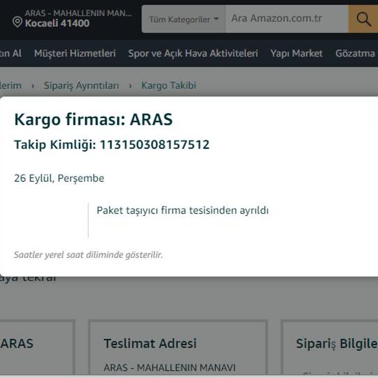 Aras Kargo ile Teslimat Sorunları ve Yanıltıcı Takip Bilgileri