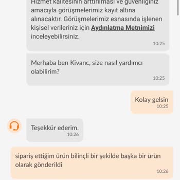 Yanlış Ürün Teslimatı ve Müşteri Hizmetleri Sorunu