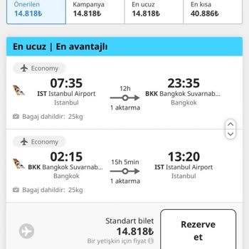 Uçak Bileti Fiyat Farkı ve Müşteri Hizmetleri Sorunu