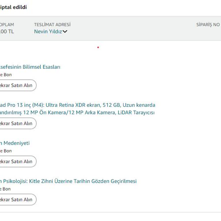 Amazon'da Sipariş İptali ve Finansal Zarar