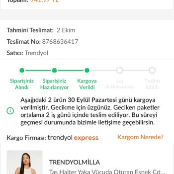 Trendyol Express Teslimat Sorunu
