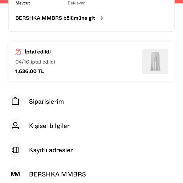 Bershka Sürekli İptal Olan Siparişler Ve İlgisiz Müşteri Hizmetleri