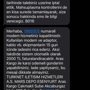 Haksız Modem Cezası ve Ulaşılamayan Müşteri Hizmetleri