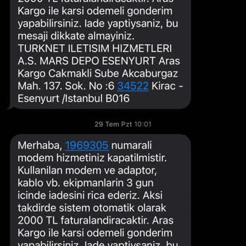 Haksız Modem Cezası ve Ulaşılamayan Müşteri Hizmetleri