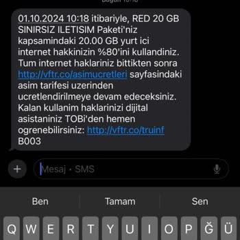 Vodafone İnternet Paketim Haksız Yere Tükeniyor