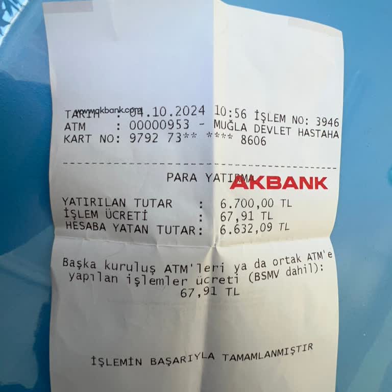 Akbank ATM'de Para Yatırma Sorunu