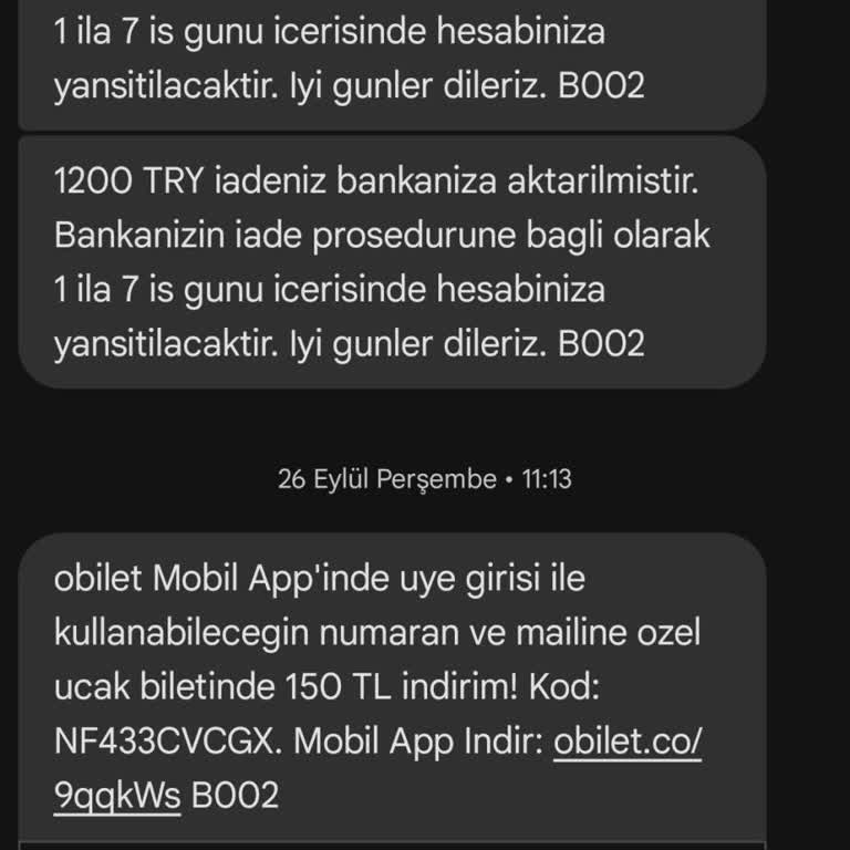 İptal Edilen Biletin Ücreti İade Edilmedi