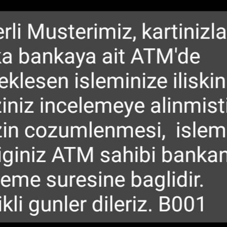 ATM'de Kalan Para İadesi Sorunu