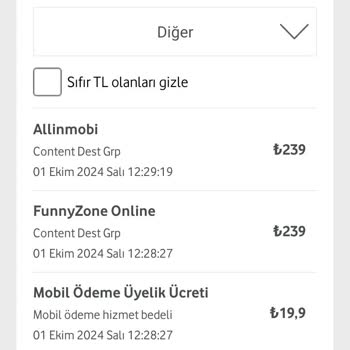 İzinsiz Başlatılan Abonelik Mesajı