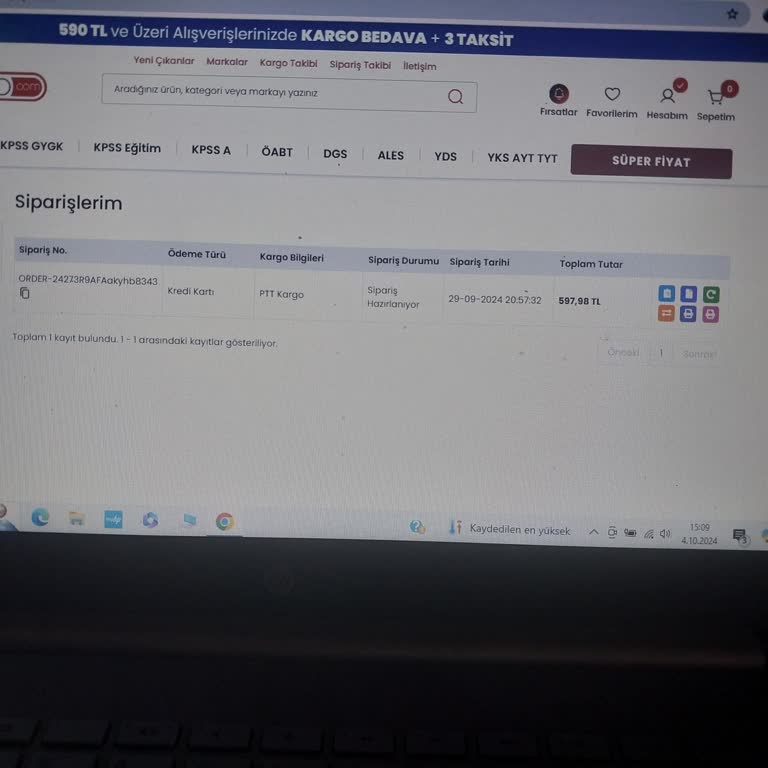 Teslimat Koşullarına Uymayan Sipariş Süreci