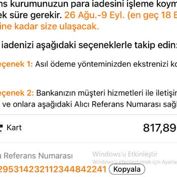 Temu'dan Yapılan Para İadesi Sorunu ve ARN Numarası Anlaşmazlığı
