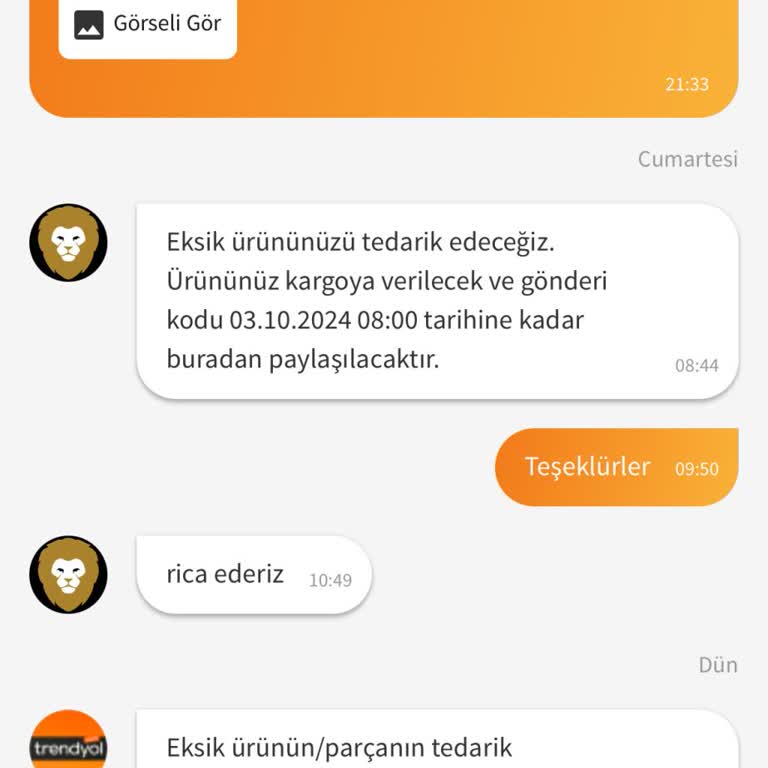 Eksik Gönderilen Scrubs Siparişi