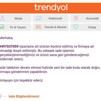 Yanlış Ürün Teslimatı ve İade Sorunu