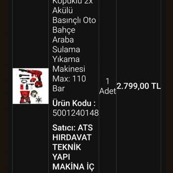 Teslim Edilmeyen Oto Yıkama Makinesi