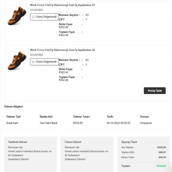 İnternetten Ayakkabı Siparişi ve Para İadesi Sorunu