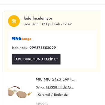 İade Edilmeyen Gözlük İçin Boyner ile Sürekli İletişim Sorunu