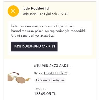 İade Edilmeyen Gözlük İçin Boyner ile Sürekli İletişim Sorunu