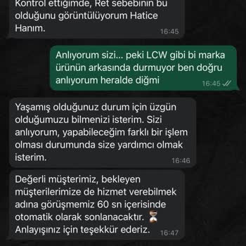 LCW ürünlerinde renk solması ve tüylenme sorunu